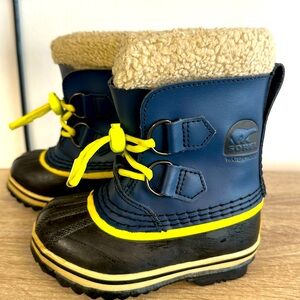 Sorel Kids Blue and Black Rain & Snow Boots